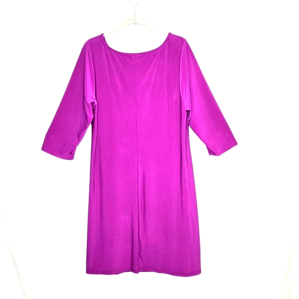 MSK Women Sheath Style Dress. Fuschia 2X - Picture 9 of 11